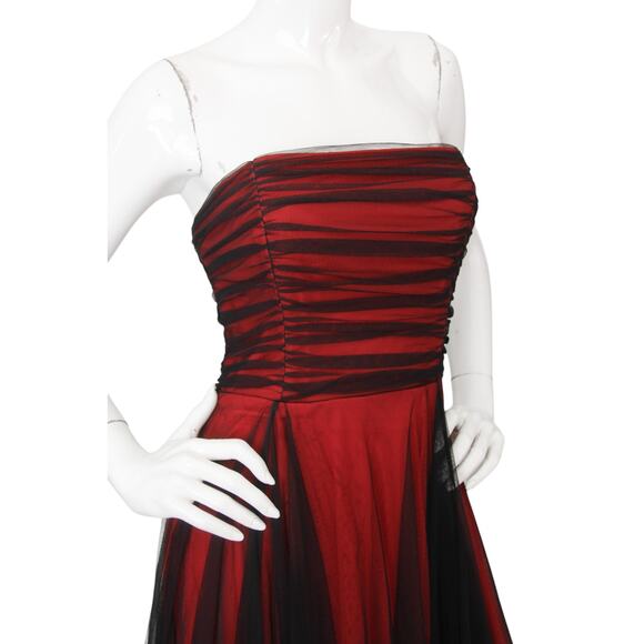 Cache Vintage Y2K Whimsigoth Fairy Coquette Mesh Asymmetric Hem Dress Prom Hoco - Picture 4 of 9